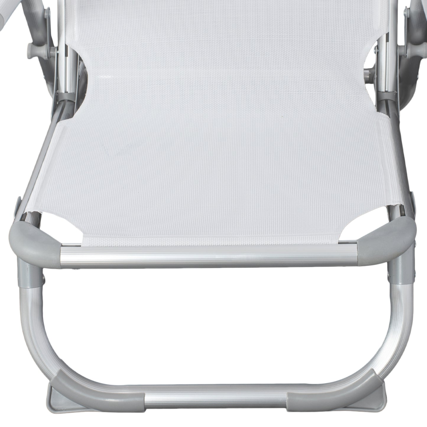 BEACH CHAIR HEAVY DUTY ALUMINUM ALMIRA HM5053.03 WHITE TEXTILENE--HIGH BACKREST 55x71x66Hcm