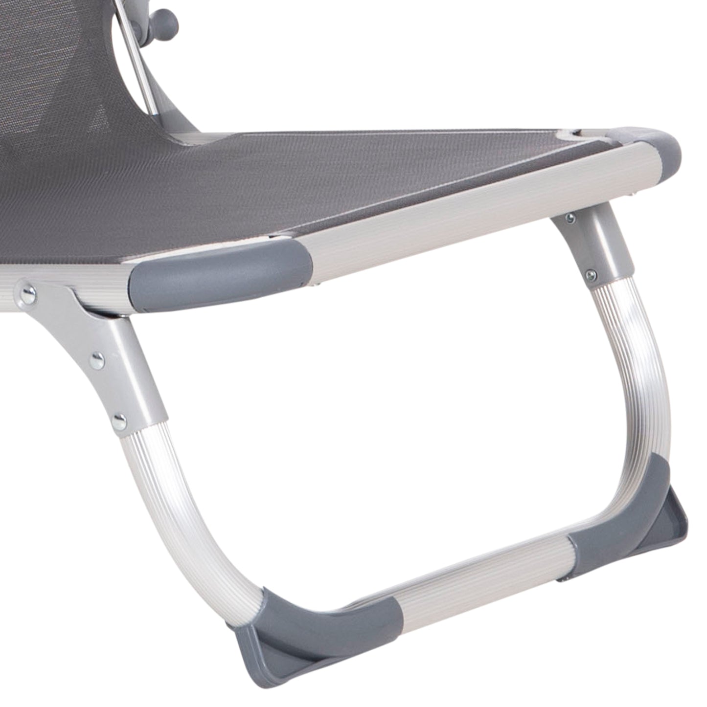 BEACH CHAIR HEAVY DUTY ALUMINUM ALMIRA HM5053.10 GREY TEXTILENE--HIGH BACKREST 55x71x66Hcm