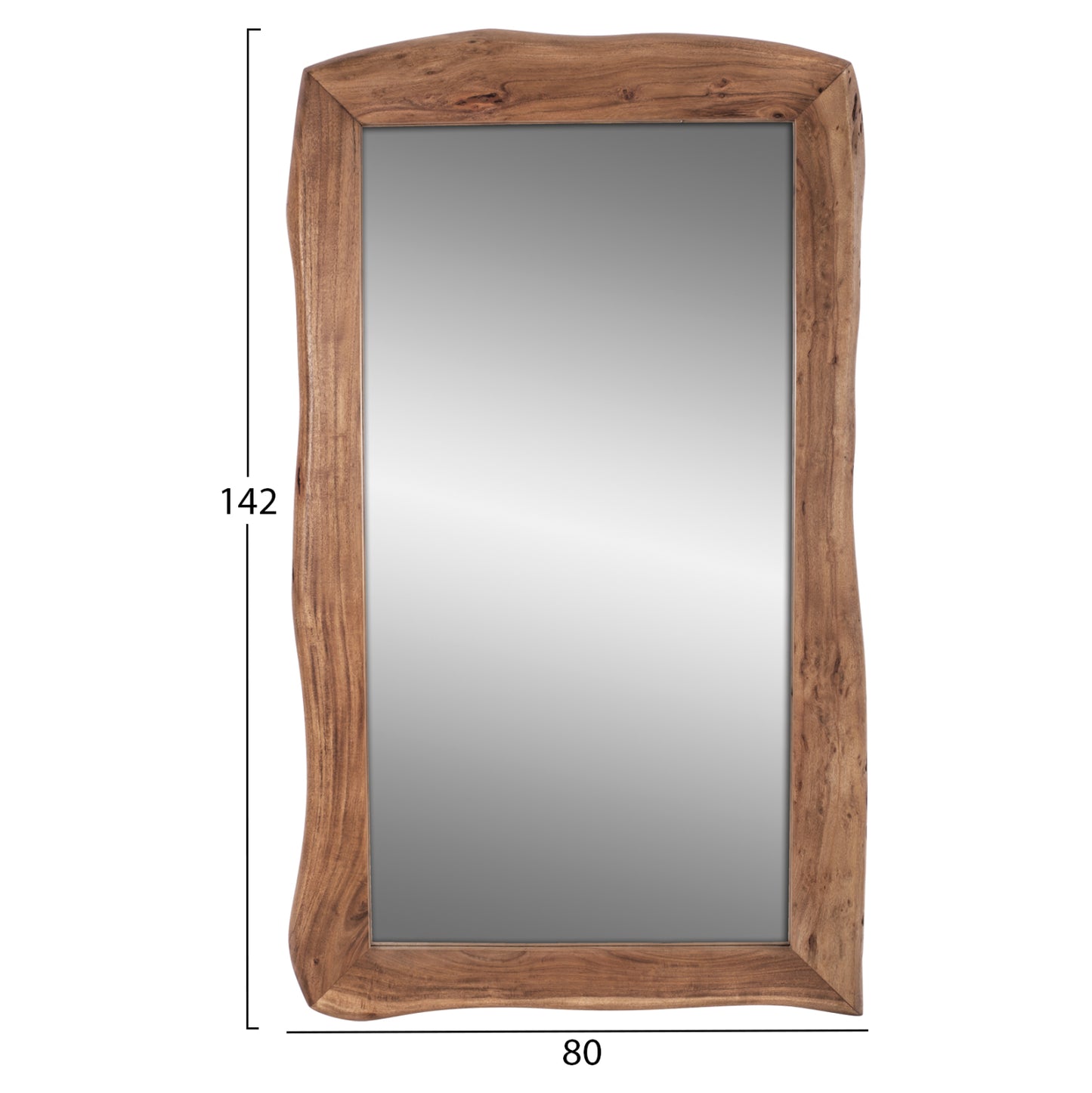Mirror HM8186.11 from solid acacia wood Natural 140Χ80Χ4