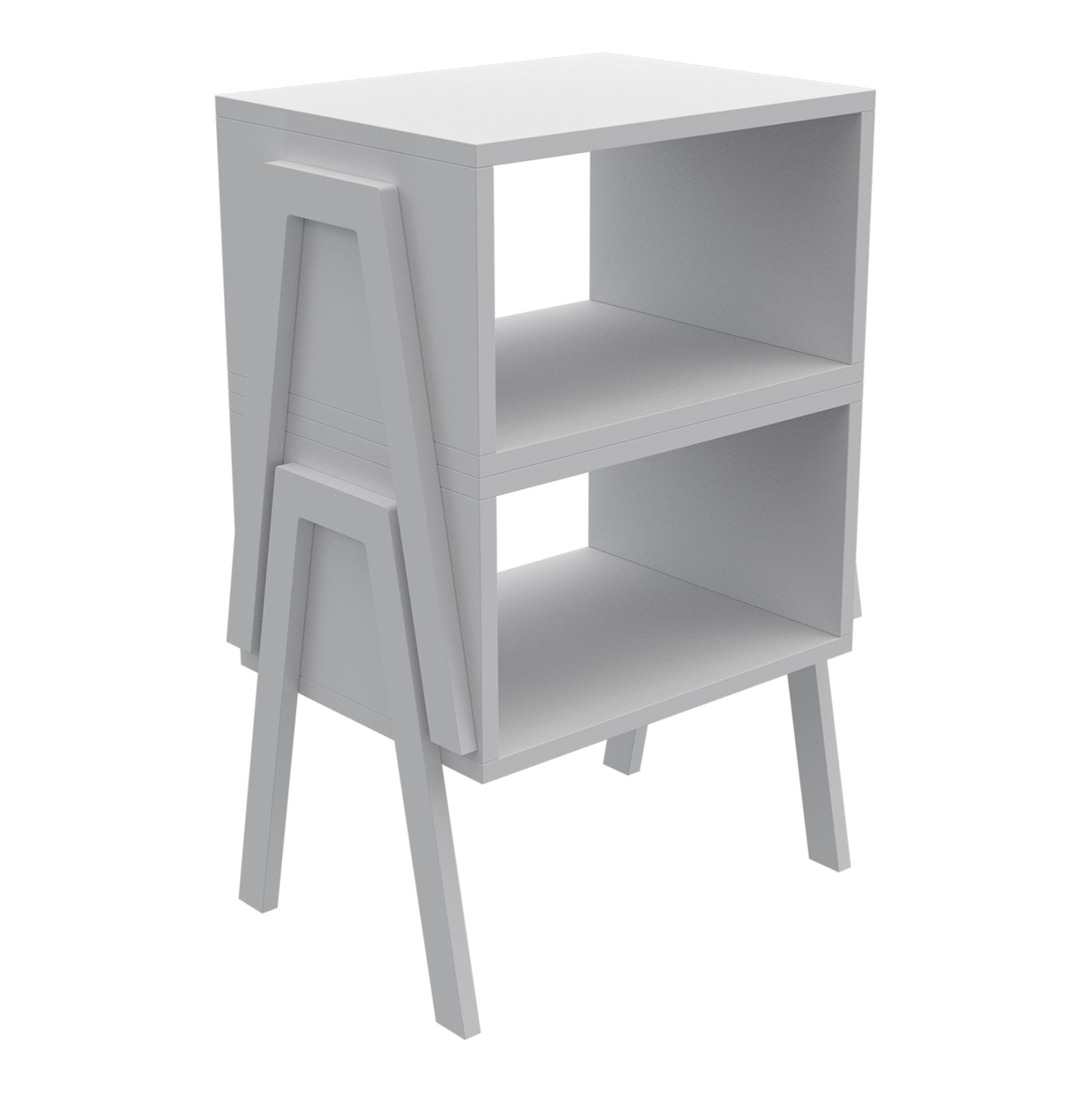 BEDSIDE STAND JAKE HM18182.01 MELAMINE IN WHITE 48x35x49Hcm.