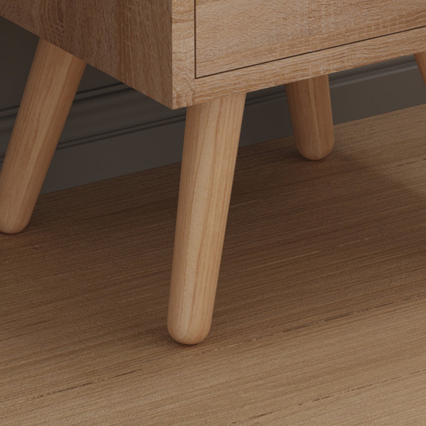 BEDSIDE STAND DINKL HM2472.01 MELAMINE-2 DRAWERS- SONAMA 29,7x29,7x45Hcm.