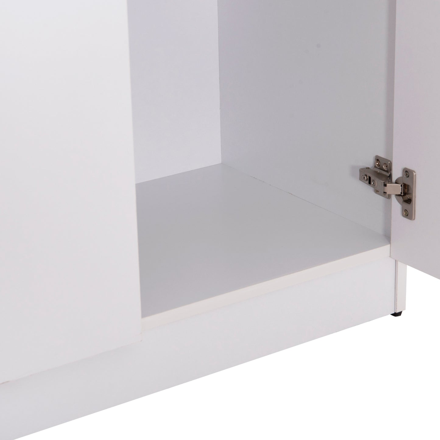 WARDROBE 3-LEAF WITH SHELVES FUENTO HM2482.02 MELAMINE IN WHITE 120-116x40x123.5Hcm