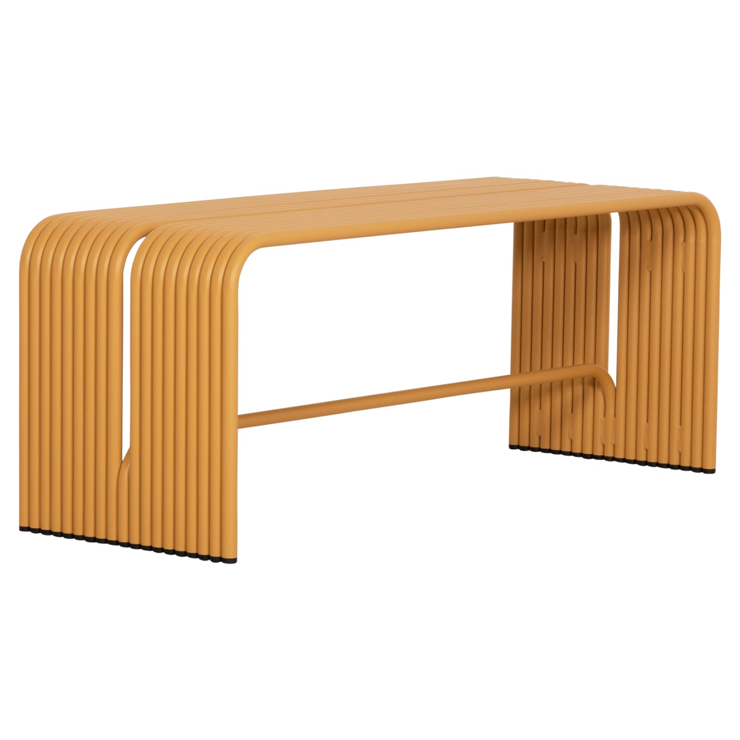 BENCH 2-SEATER SERIES INTREPID HM6327.06 ALUMINUM IN YELLOW COLOR 109,5x37x42Hcm.