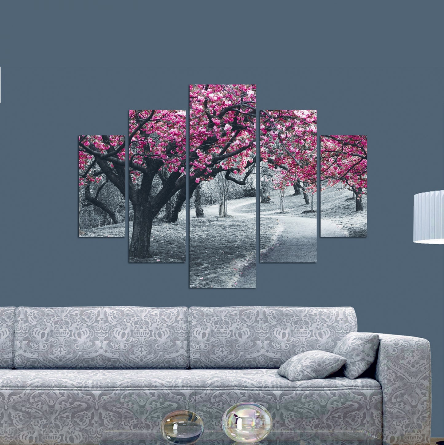 5 PCS MDF PAINTING BLOOMING TREE 82Χ56x3 HM7207.04