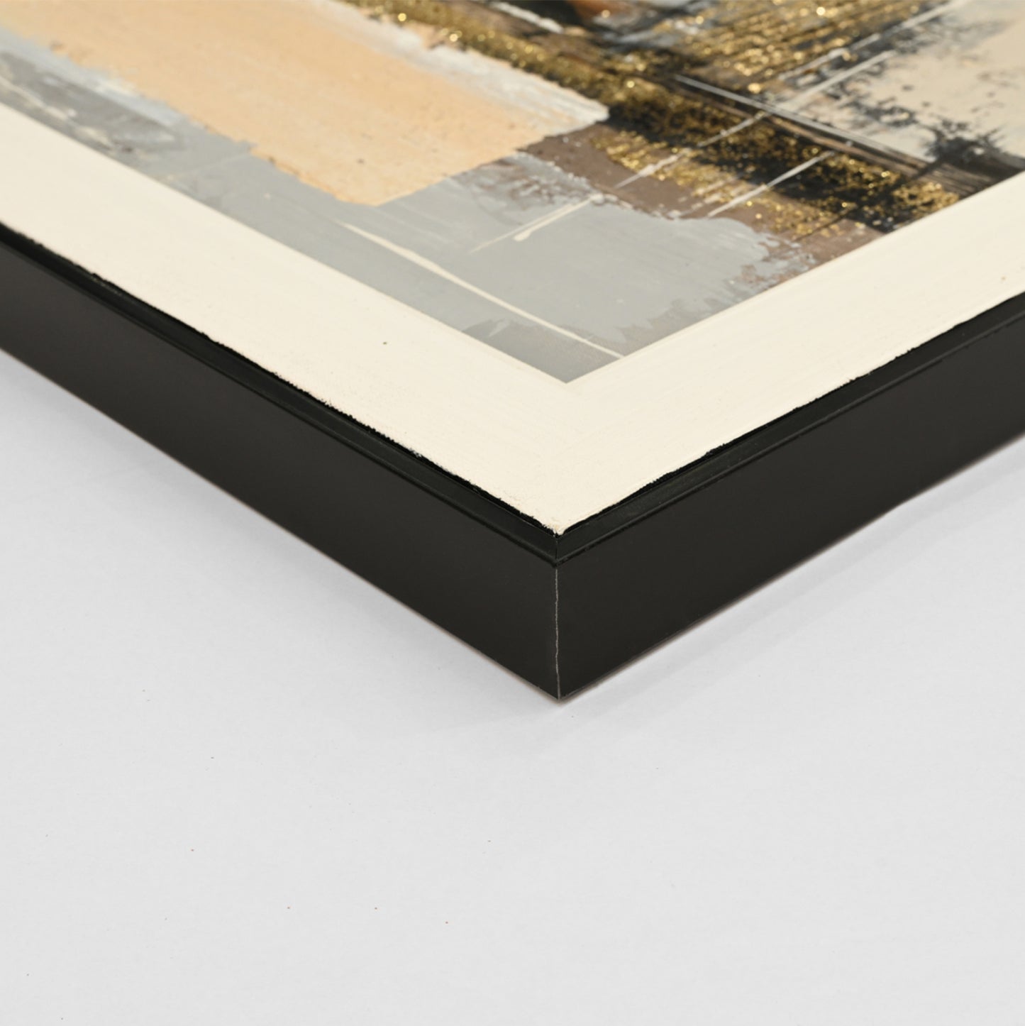WALL PAINTING SEDIMENT HM4551 BLACK PS FRAME-CANVAS 142x4.5x72Hcm.