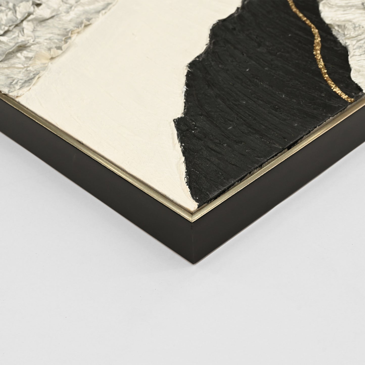 WALL PAINTING ABSTRACT HM4553.02 BEIGE PS FRAME-CANVAS-HANDMADE 82x4.5x122Hcm.