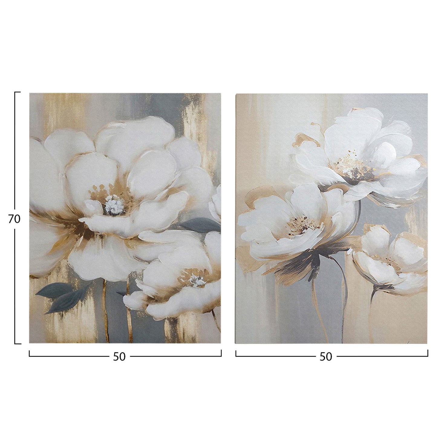 WALL PAINTING 2PCS SERIES GOBI HM4835 PRINTED CANVAS 50x3(thickness)x70Hcm.(x2)