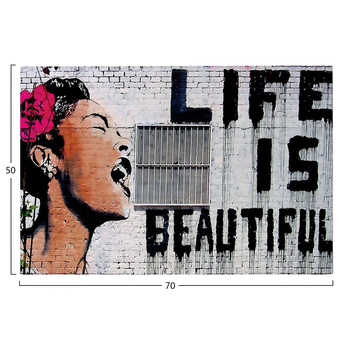 WALL PAINTING SERIES GOBI HM4830 PRINTED CANVAS 70x3(thickness)x50Hcm.