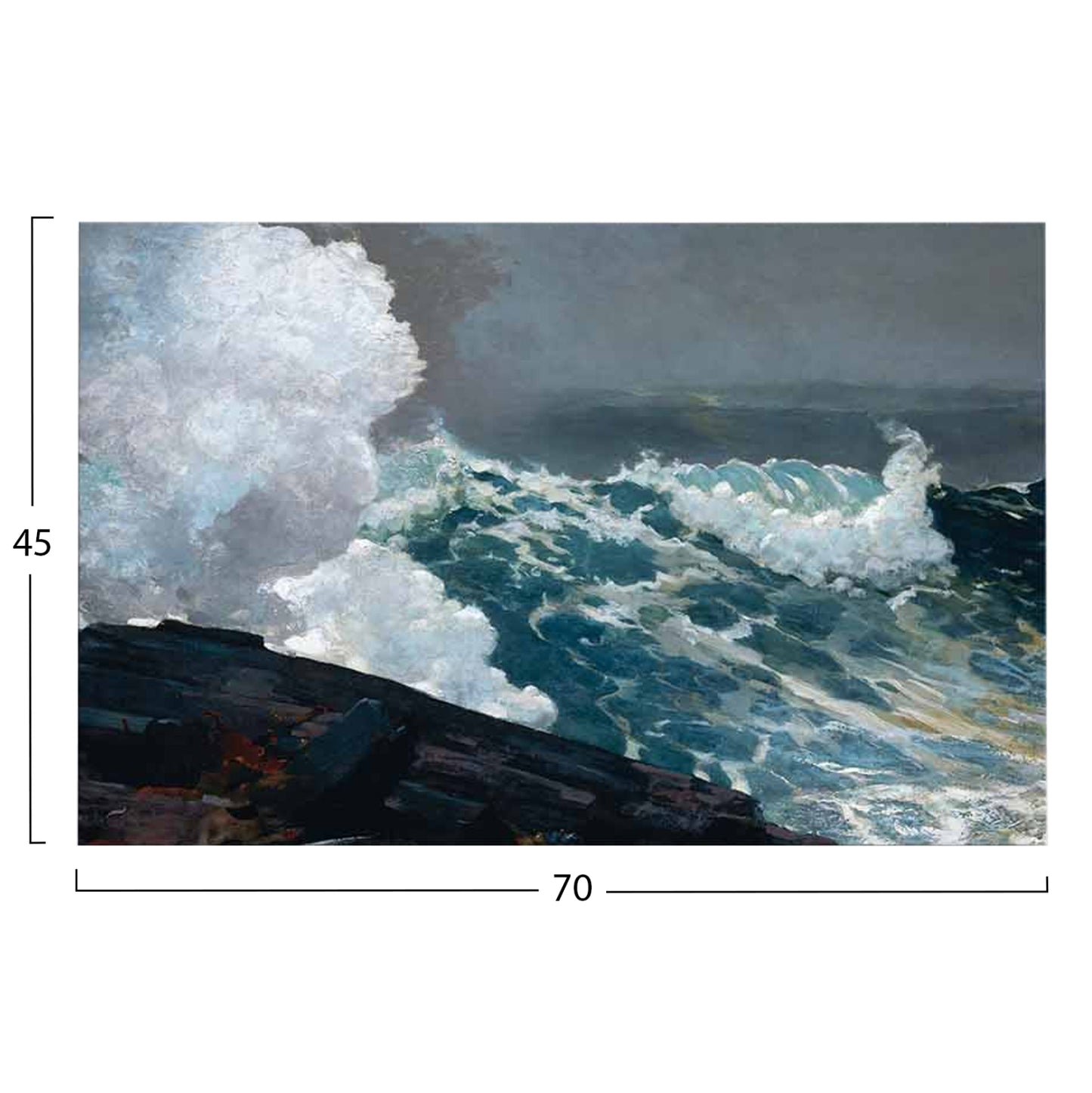 WALL PAINTING SERIES GOBI HM4848 PRINTED CANVAS 70x3(thickness)x45Hcm.