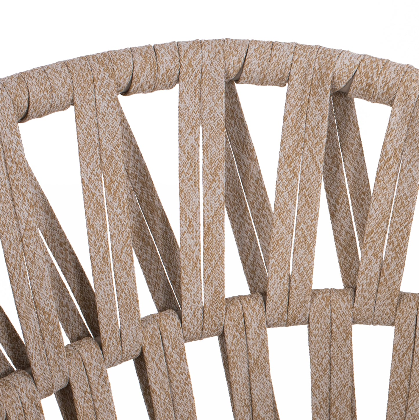 ARMCHAIR ALUMINUM LIGHT MOCHA & BEIGE ROPE 57x56x78Hcm.HM5857.03