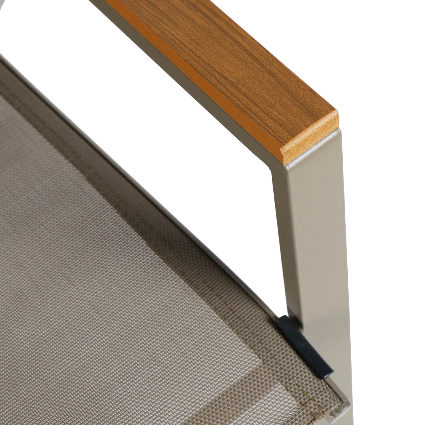OUTDOOR ARMCHAIR LEONE HM6429.04 METAL FRAME & TEXTILENE IN CHAMPAGNE COLOR 55x68x90Hcm.