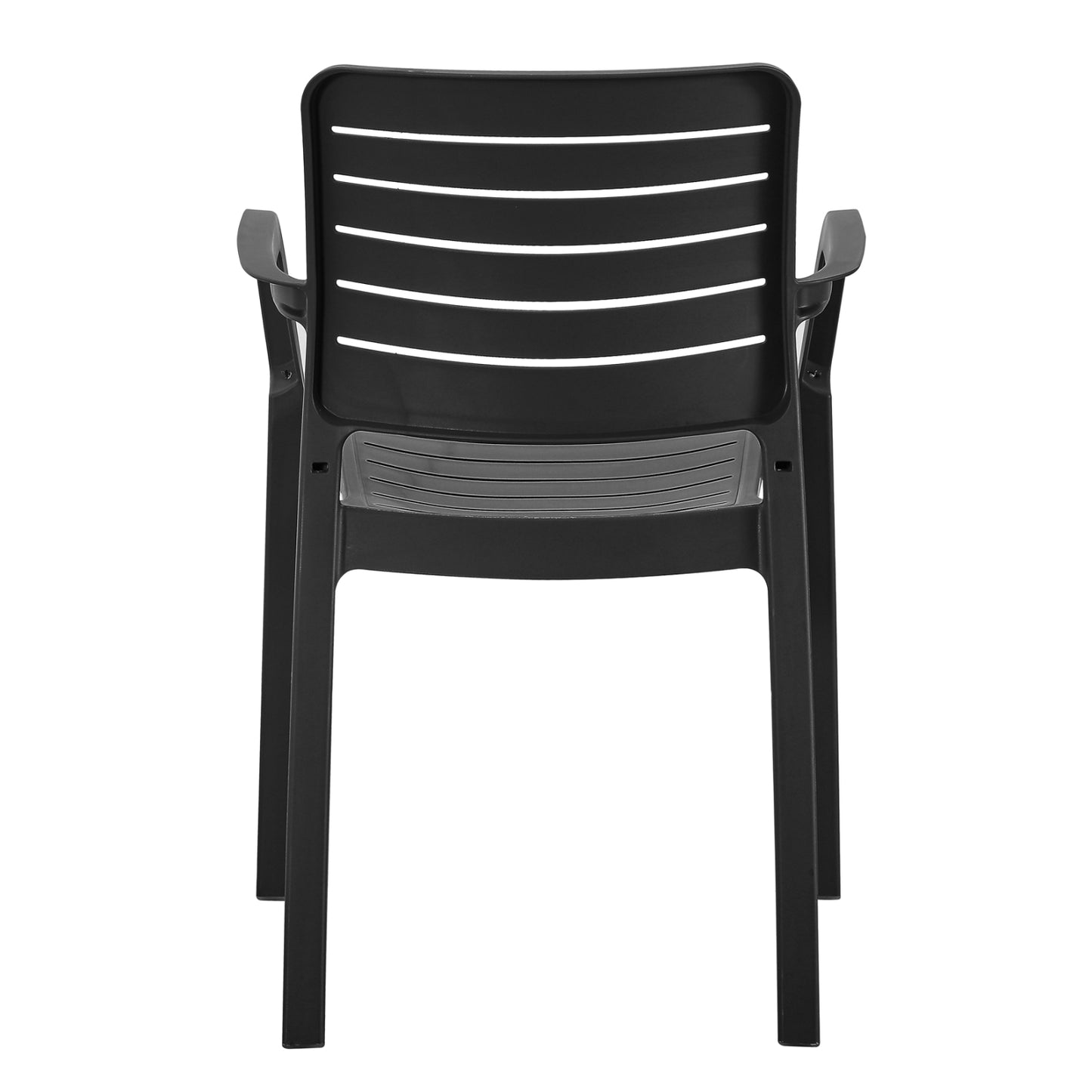 ARMCHAIR OUTDOOR FLAN HM6369.02 POLYPROPYLENE IN BLACK 57x56x82.5Hcm.