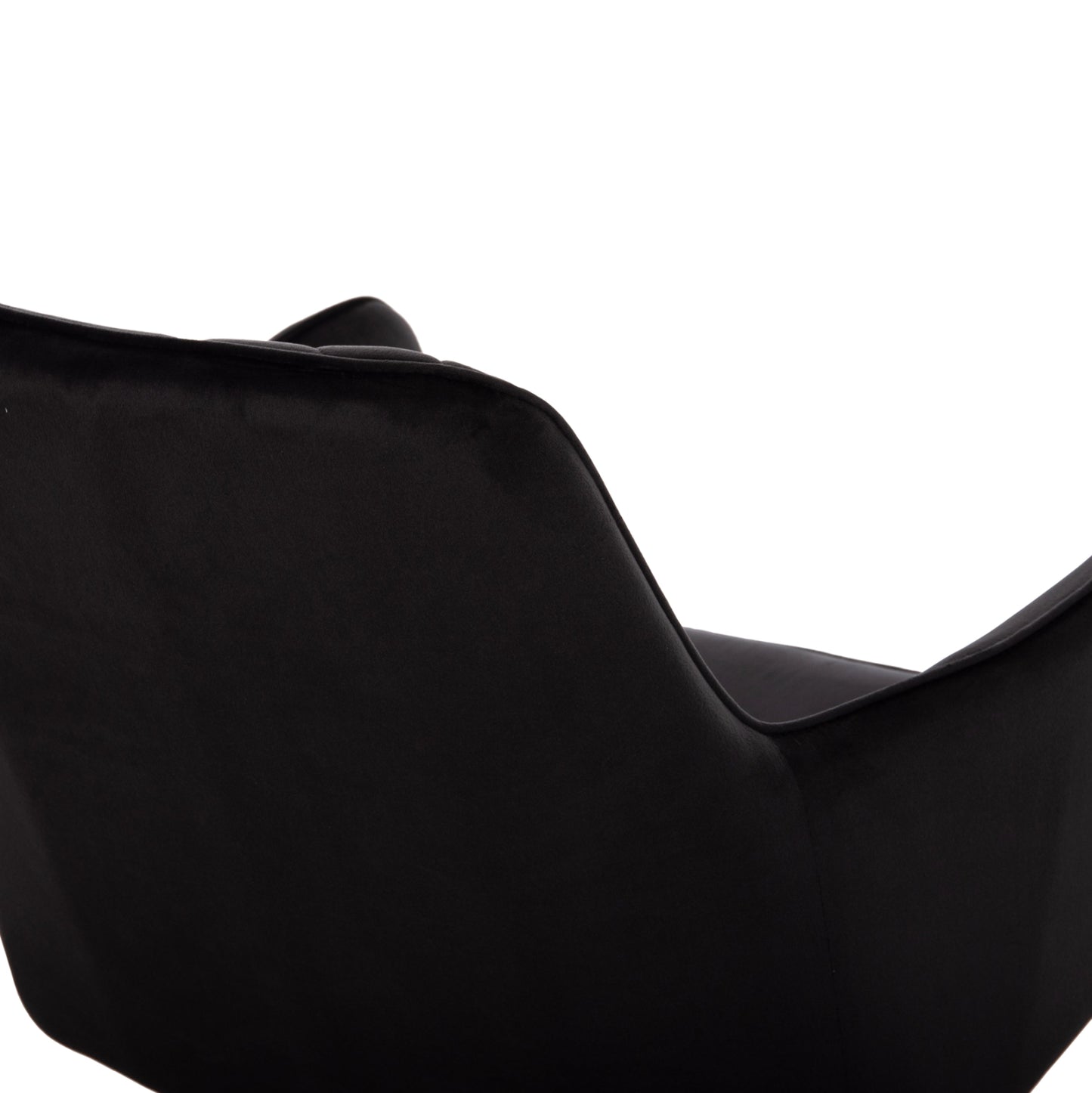ARMCHAIR LATRELL HM8582.04 BLACK VELVET & BLACK METAL LEGS 54x57x84Hcm.