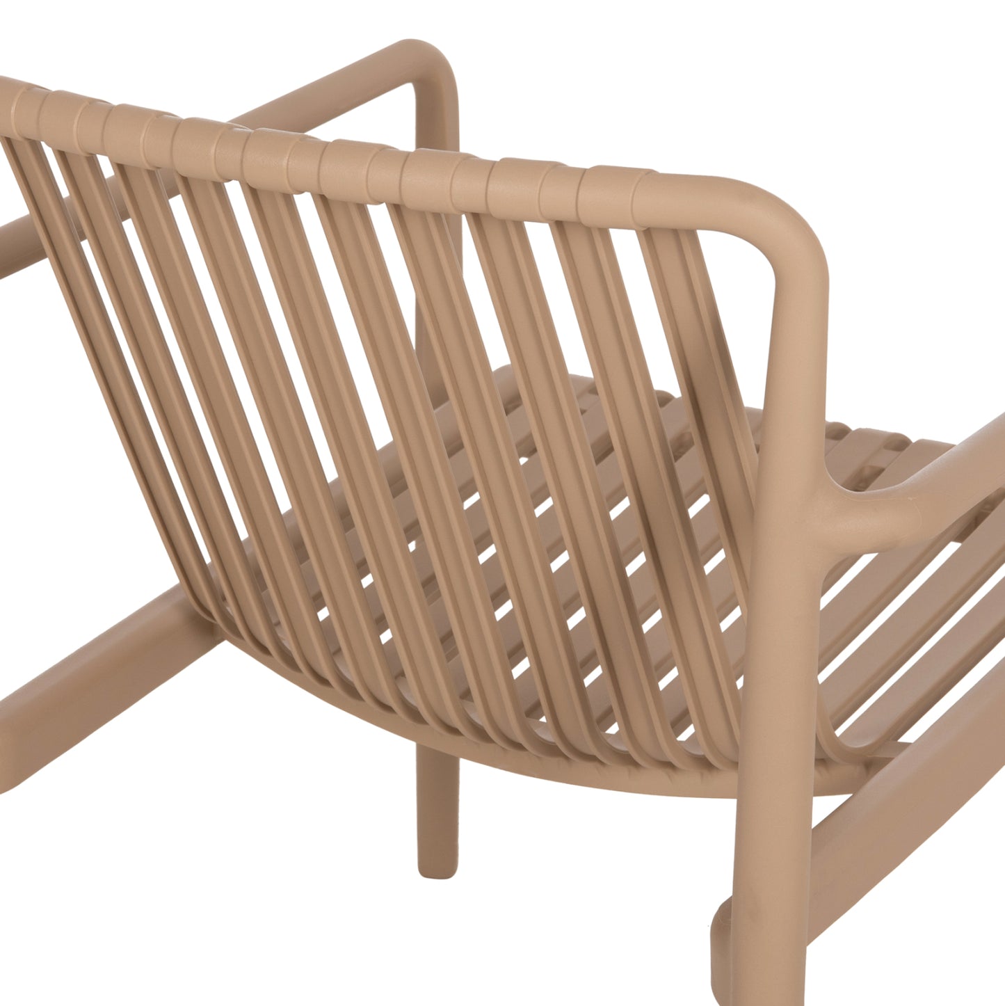 OUTDOOR LOUNGE ARMCHAIR MALEN HM6626.04 CAPPUCCINO POLYPROPYLENE 67x75x75Hcm