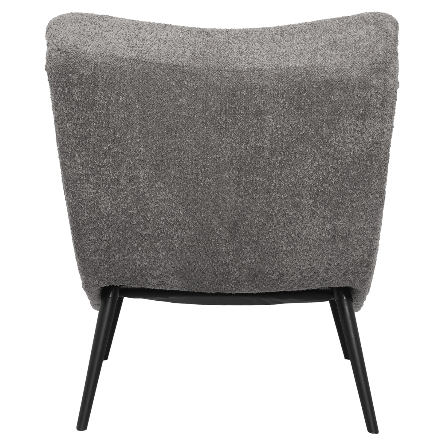 LOUNGE ARMCHAIR WITH FOOTREST BRYM HM10929.11 GREY BOUCLE FABRIC-BLACK LEGS 97x80x100Hcm.