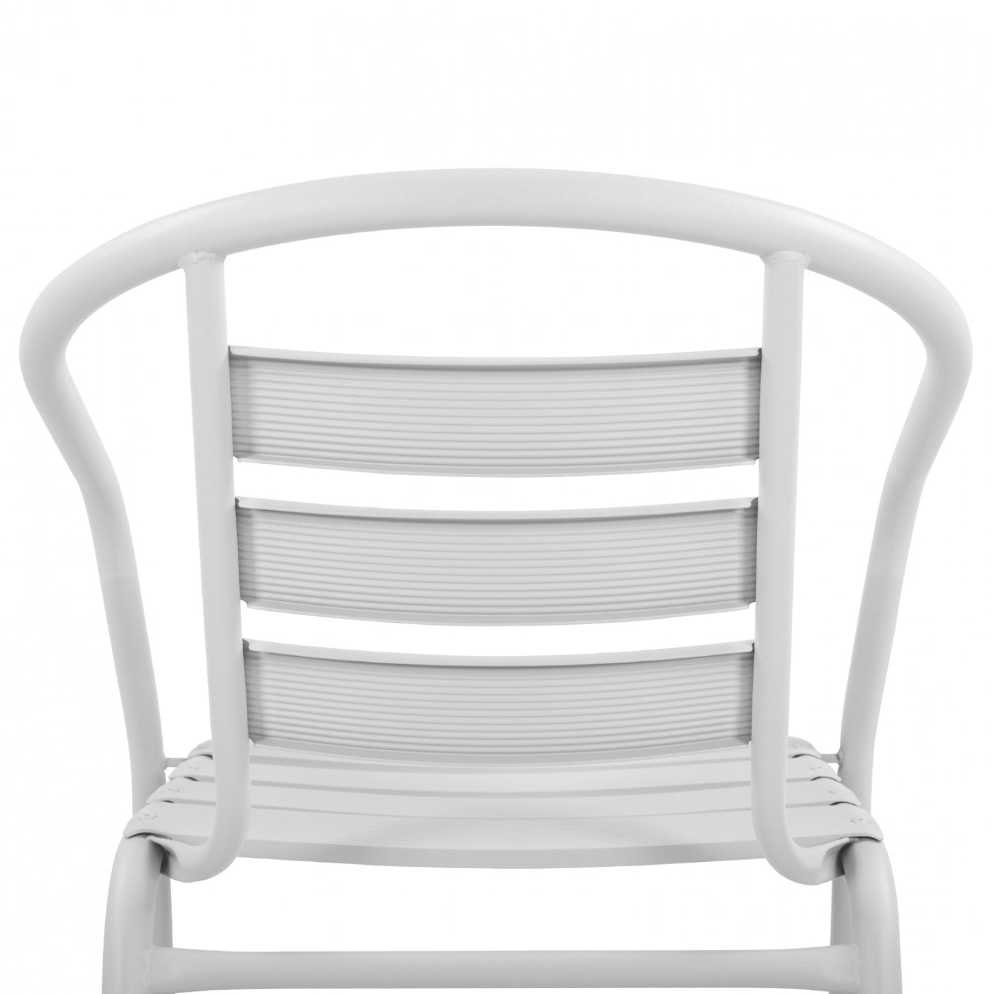 Armchair Laura Metallic White with aluminum slices HM5037.02 54x59x73cm