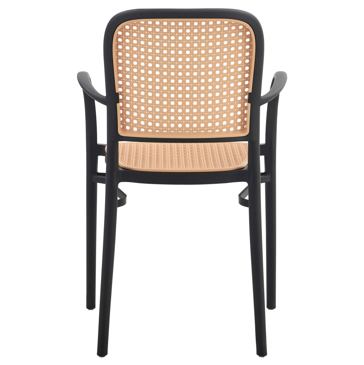 ARMCHAIR POLYPROPYLENE FLOW HM5938.02 BLACK AND BEIGE 55x53x86Hcm.