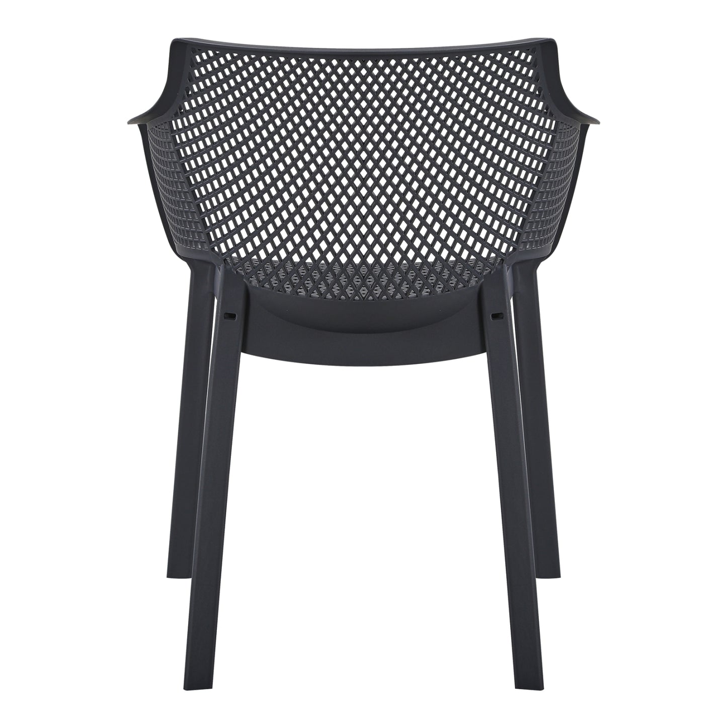 POLYPROPYLENE DINING ARMCHAIR PEGGY HM6368.02 BLACK 60x55x79Hcm.