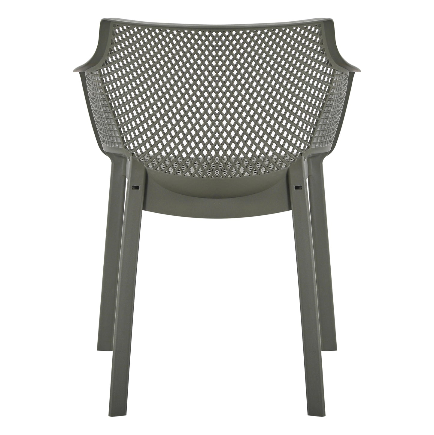 POLYPROPYLENE DINING ARMCHAIR PEGGY HM6368.05 DARK OLIVE GREEN 60x55x79Hcm.
