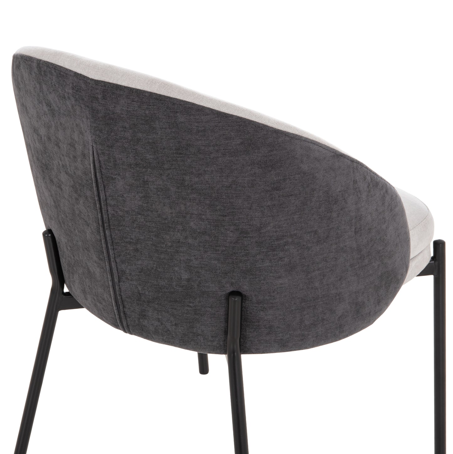 DINING CHAIR DETTON HM18426.01 GREY FABRIC-METAL BLACK LEGS 58x56x76Hcm.