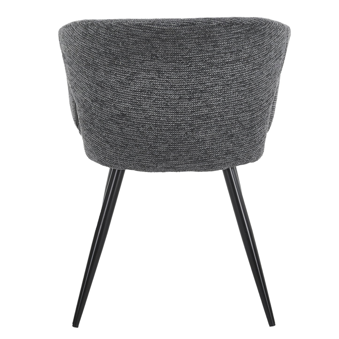 DINING CHAIR CORNEL HM18431.01 GREY FABRIC--BLACK METAL LEGS 59x56x79Hcm.
