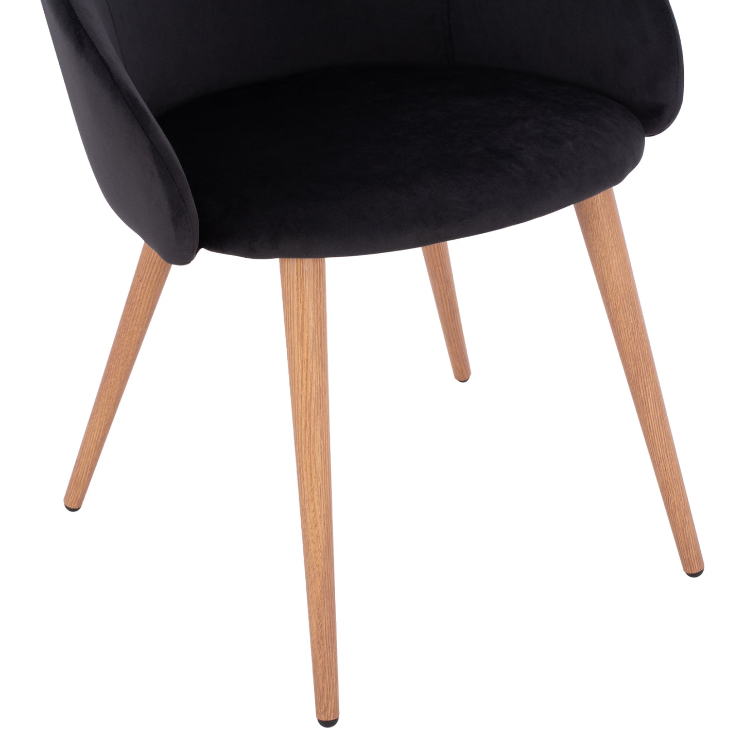Armchair Ivy Velvet Black with metallic legs HM8546.04 53x55x79cm