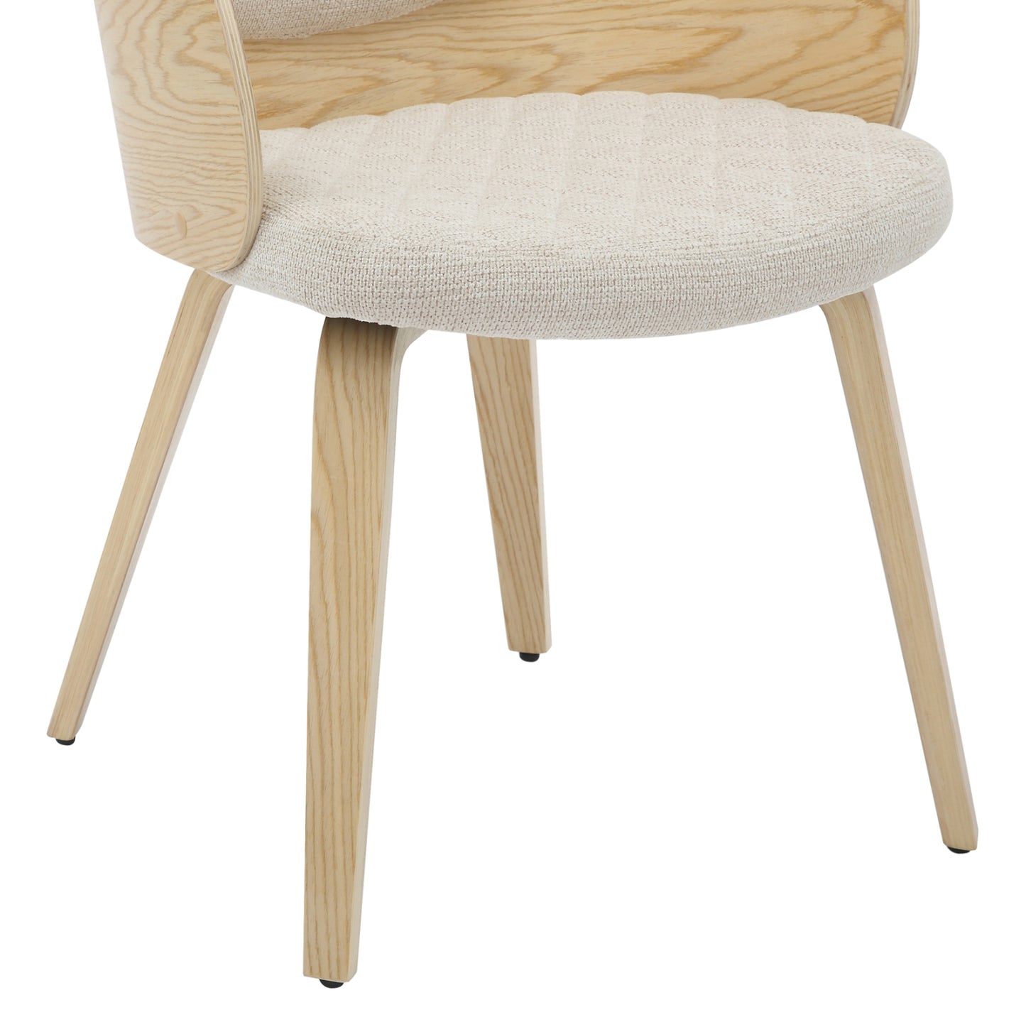 DINING ARMCHAIR DARNELL HM9974.01 PLYWOOD IN OAK COLOR-ECRU FABRIC 56x56x83Hcm.