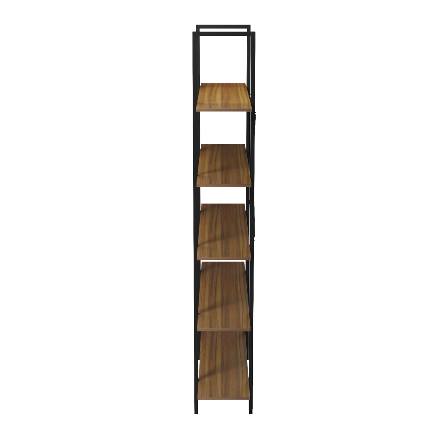 RACK TIMOTE HM18375.03 METAL FRAME--MELAMINE IN WALNUT 120x28x180Hcm.