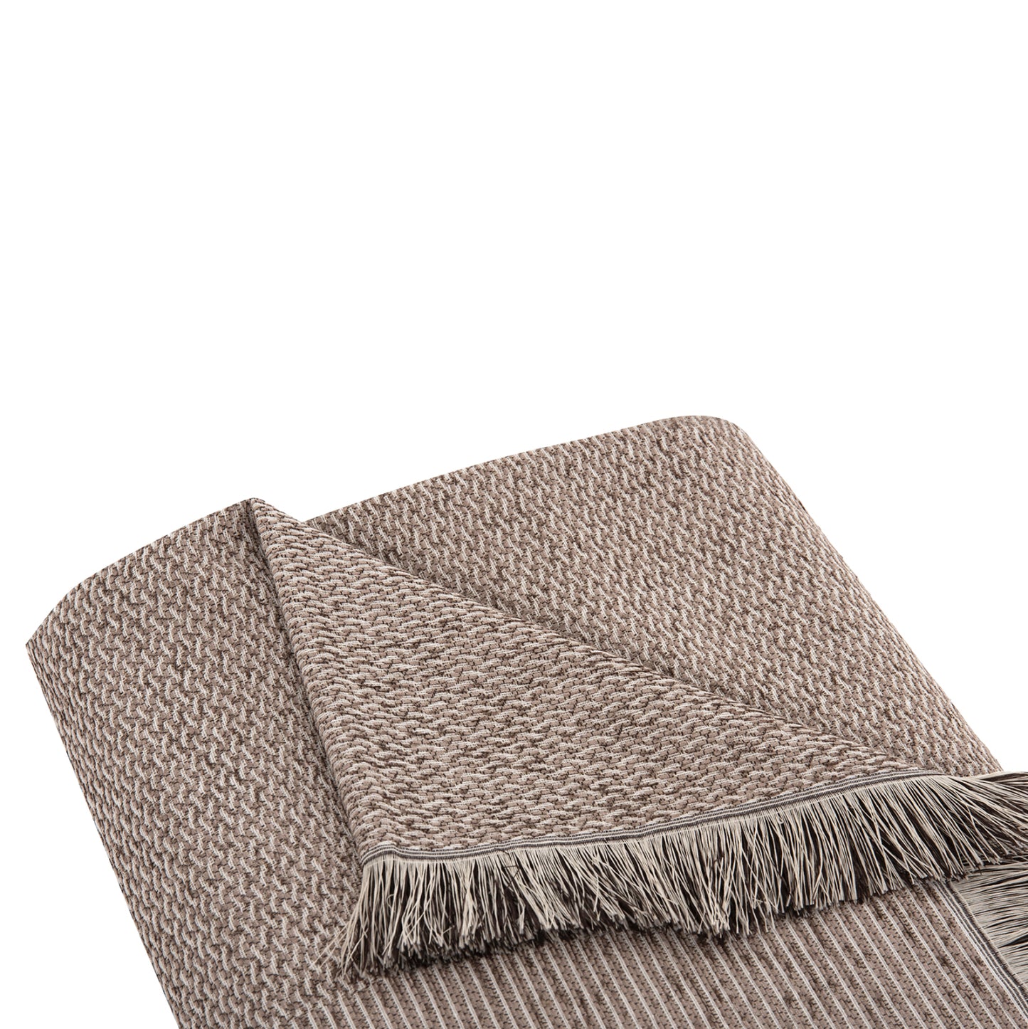 SOFA COVER-THROW WITH FRINGES DREAMTOPIA HM12162.10 IN BROWN COLOR 245X170cm.