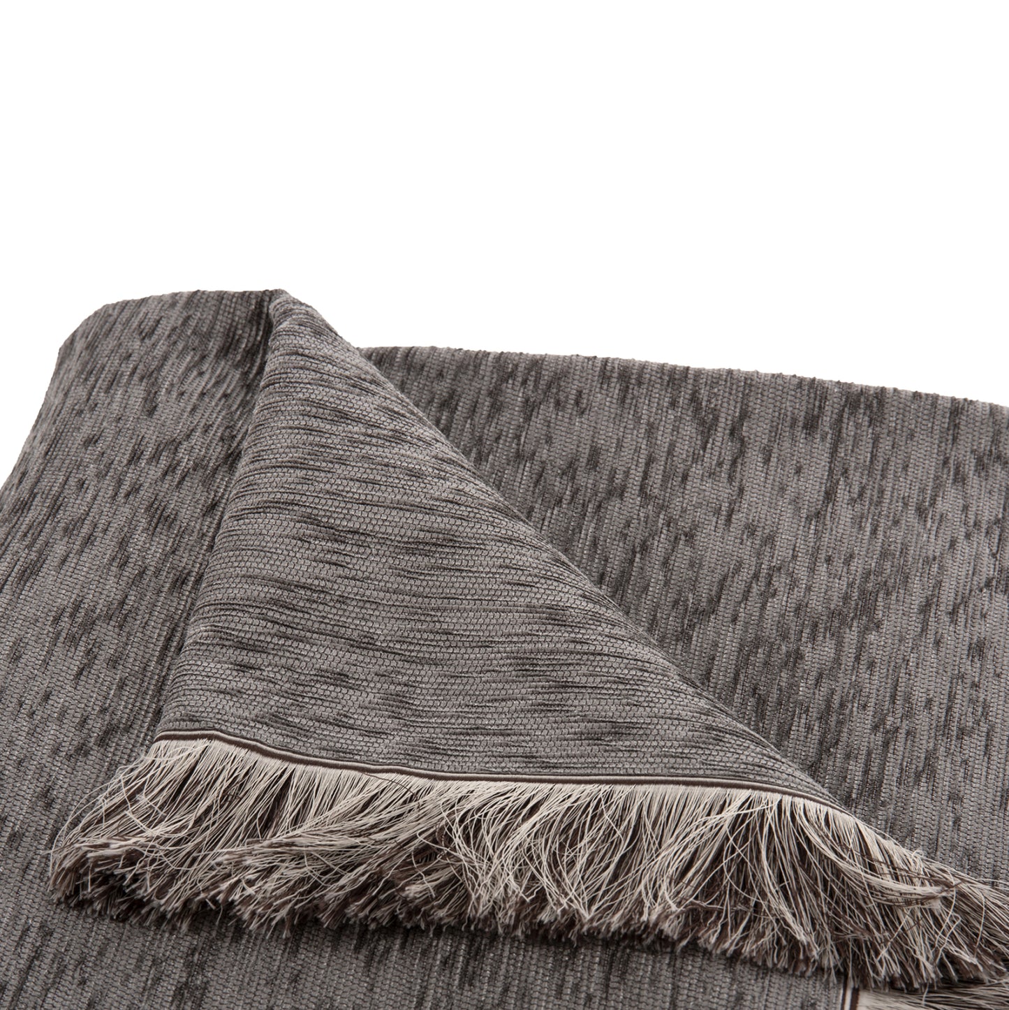 SOFA COVER-THROW WITH FRINGES DREAMTOPIA HM12164.08 IN GREY COLOR 178X178cm.