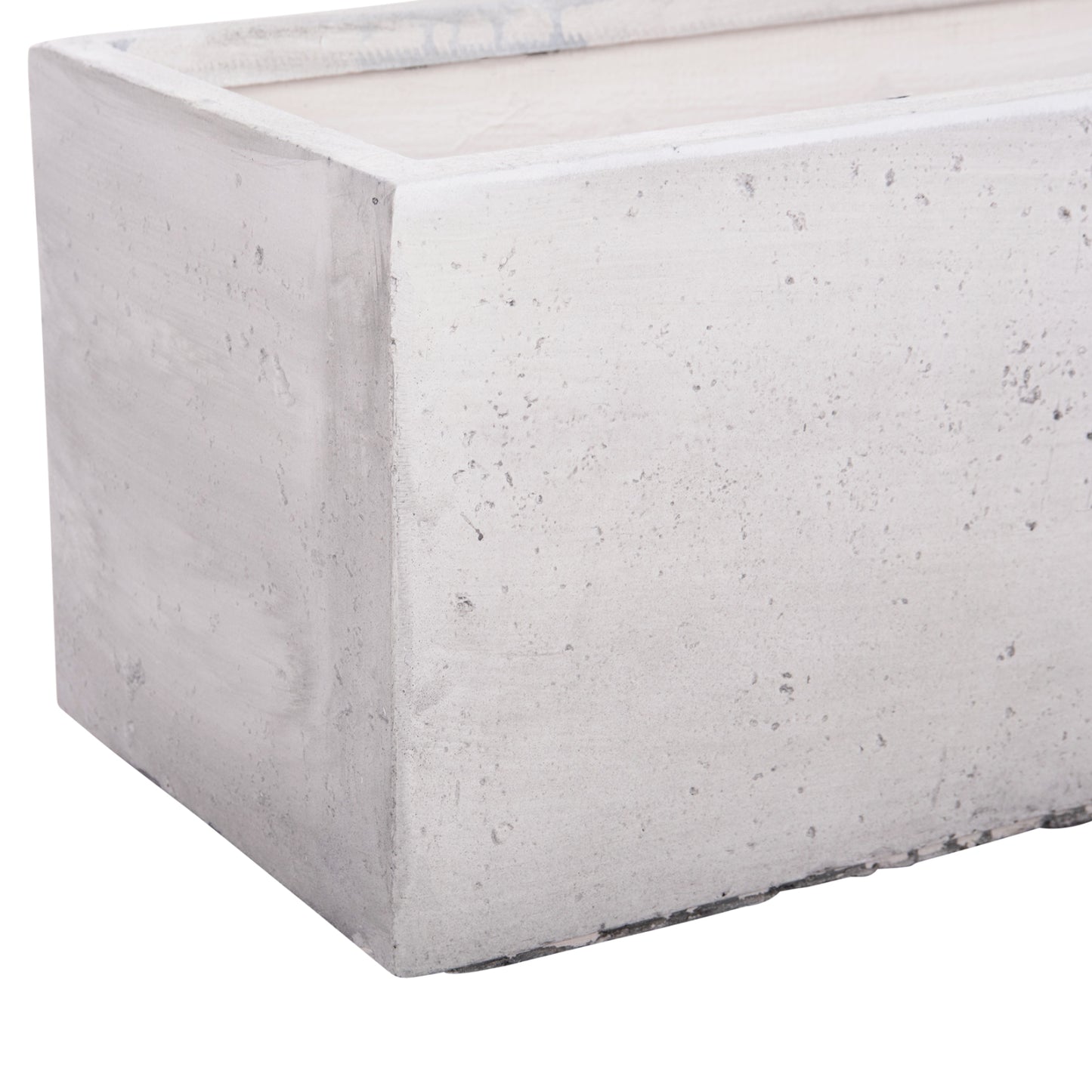 GARDEN PLANTERS RECTANGULAR SET 3PCS SERIES GARDENER HM4723 FIBERCLAY IN GREY 81x30x30Hcm.