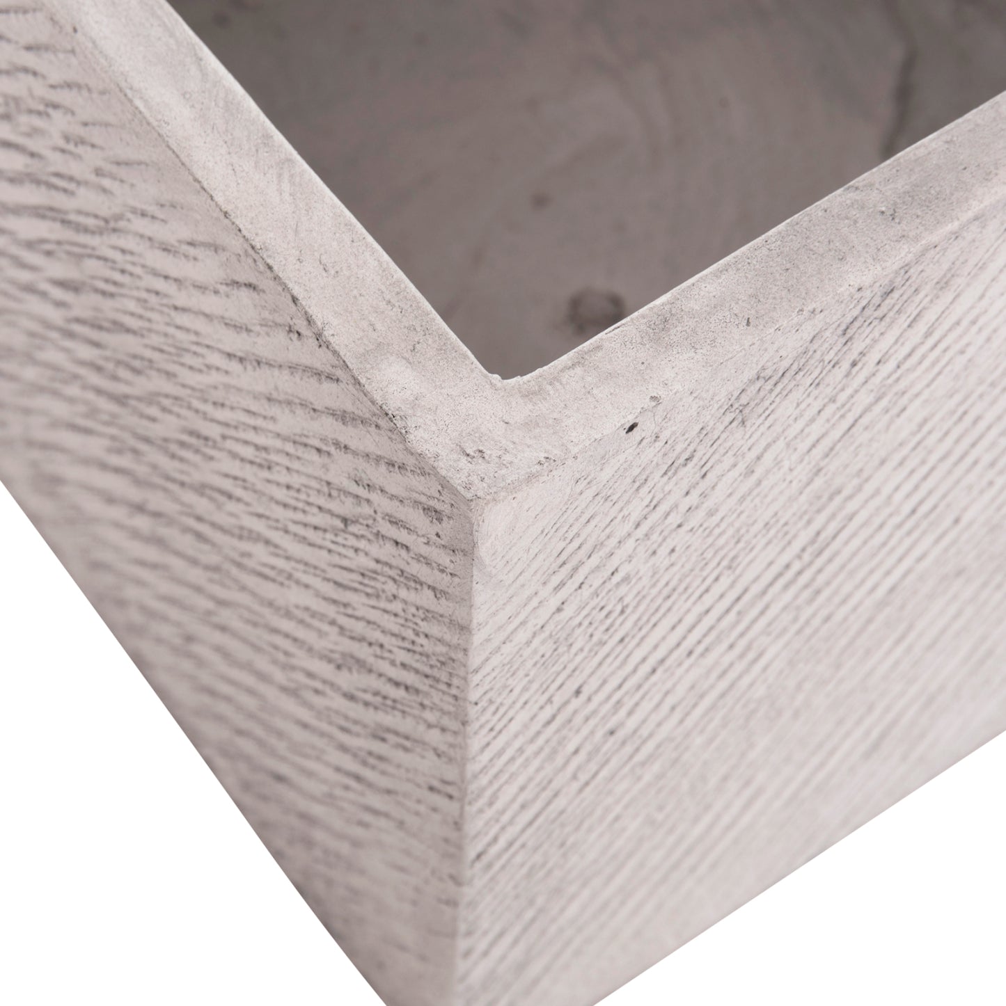 GARDEN PLANTERS SQUARE SET 4PCS GARDENER HM4730 FIBERCLAY IN GREY CEMENT 37x37x32Hcm.