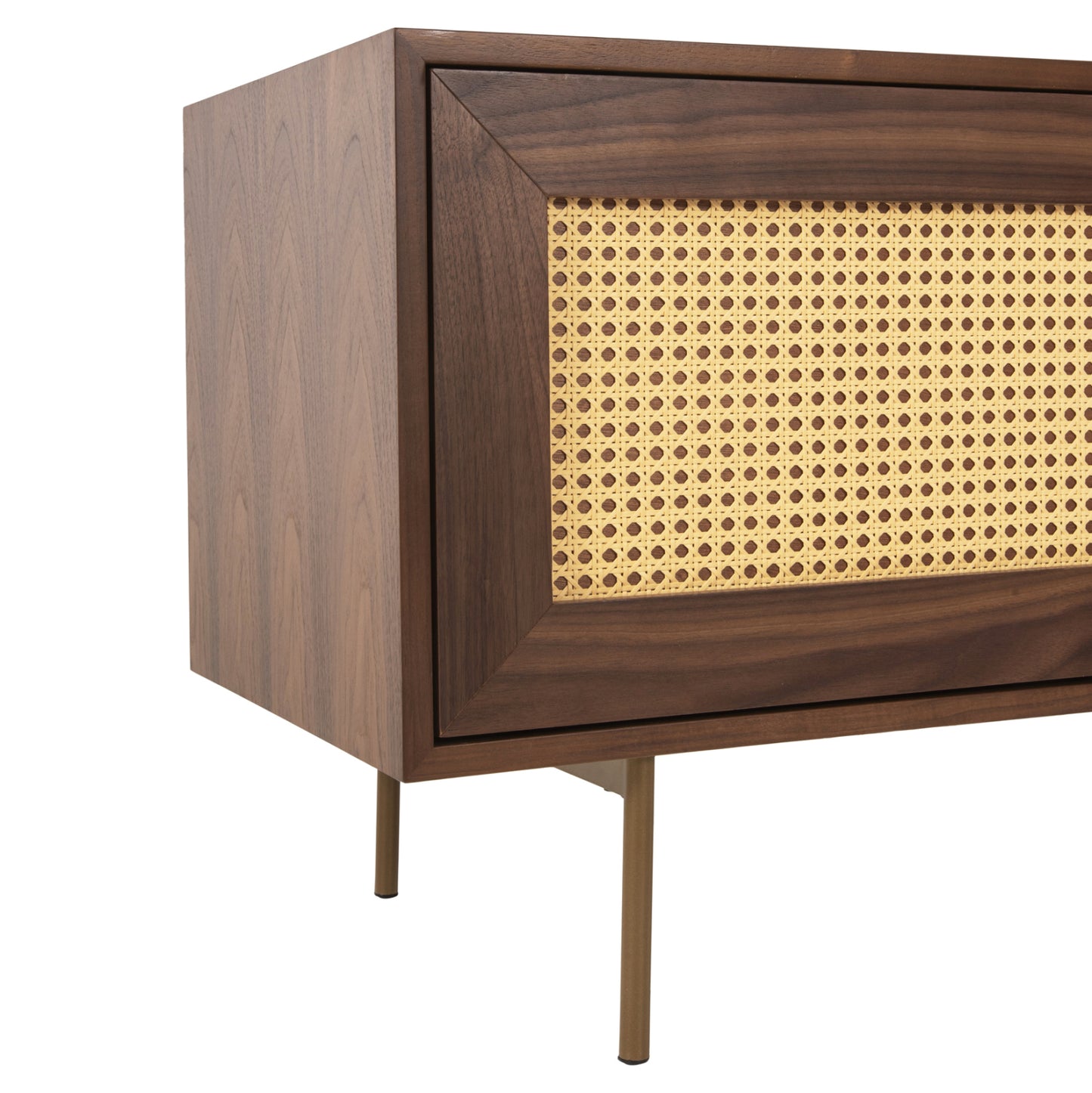 SET 2PCS SIDEBOARD & TV STAND MEEN HM21343 MDF WITH WALNUT WOOD VENEER