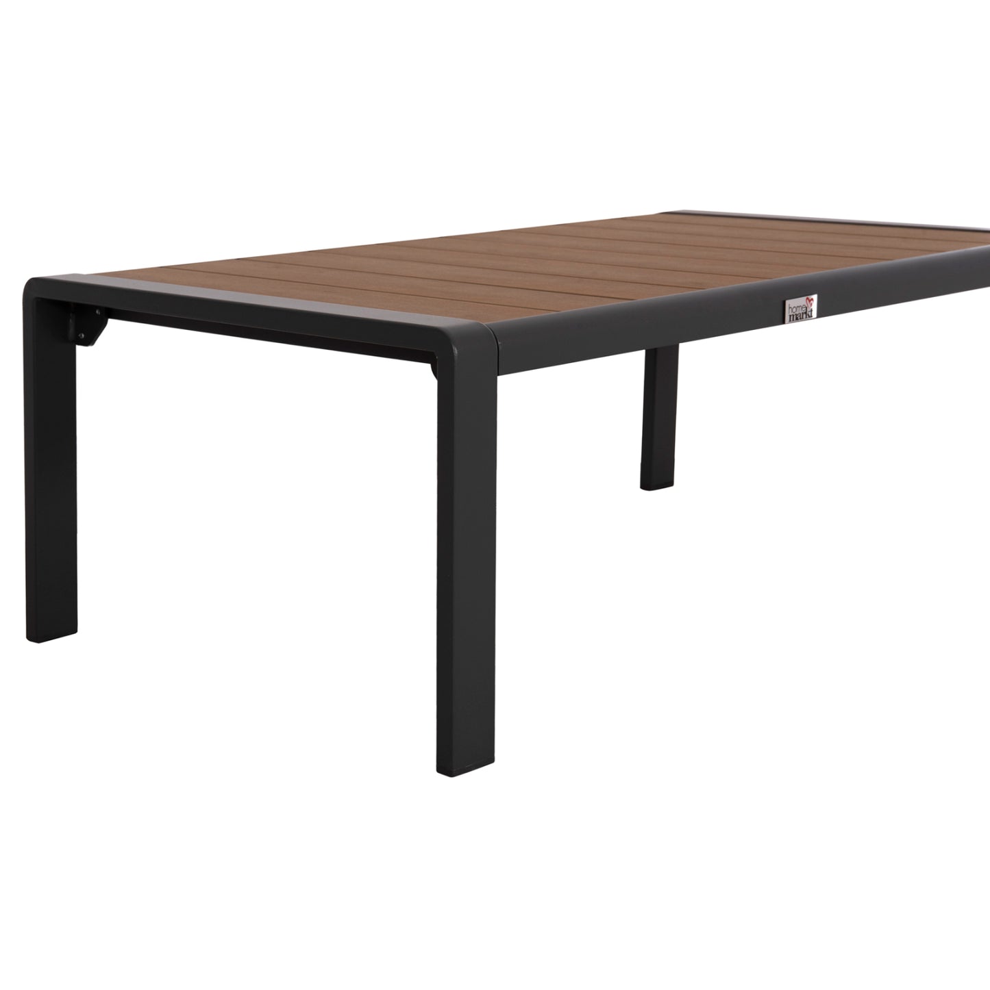 OUTDOOR LOUNGE SET 4PCS SAFIN HM6278.03 ALUMINUM & OLEFIN FABRIC IN DARK GREY--POLYWOOD
