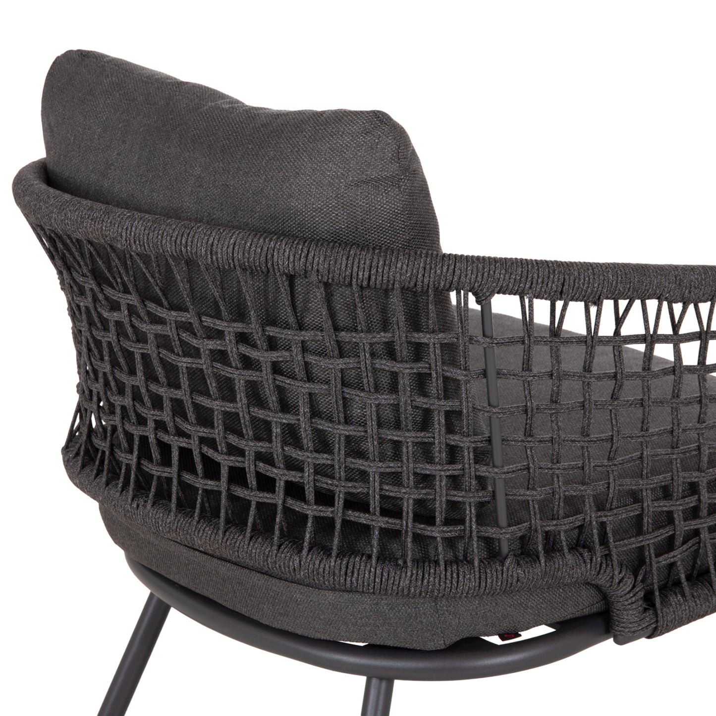 OUTDOOR LOUNGE SET 5-SEAT ELOWEN HM6508.01 ALUMINUM-ROPE-CUSHIONS---GREY