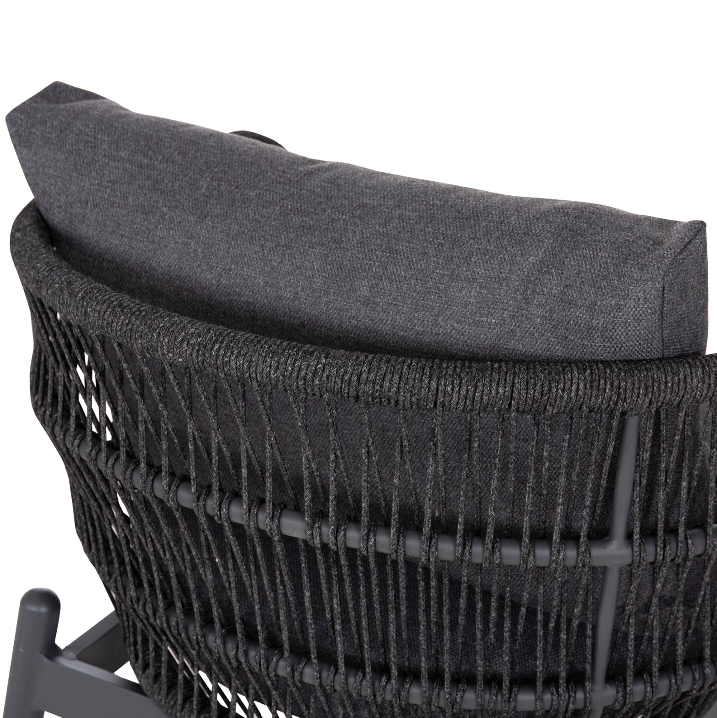 OUTDOOR LOUNGE SET 5PCS MEMFIS HM6470.01 ALUMINUM-ROPE-CERAMIC TOP---GREY