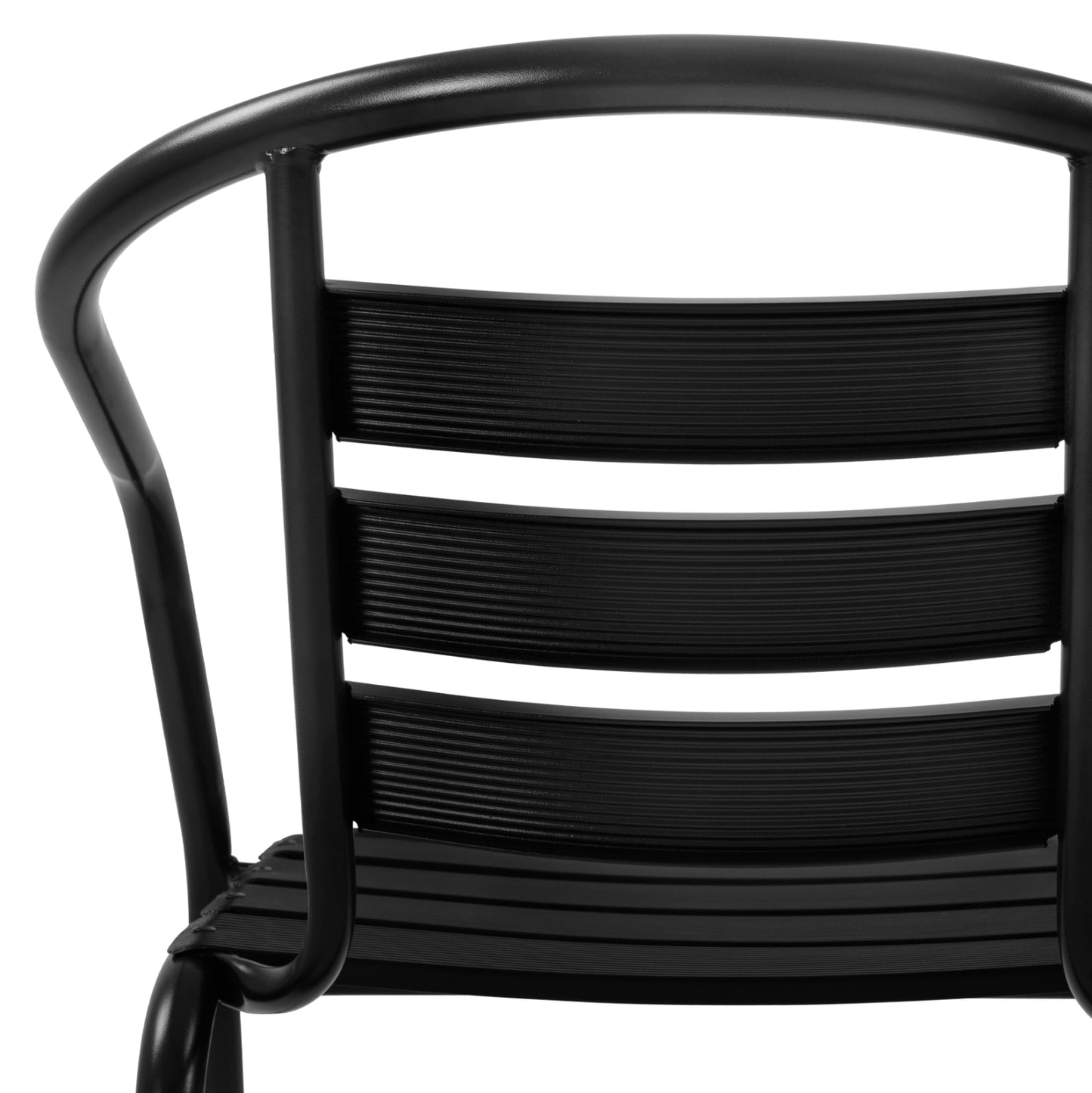 OUTDOOR DINING SET 3PCS LAURA ΗΜ10467.03 METAL & ALUM. CHAIRS & TABLE Φ60cm BLACK