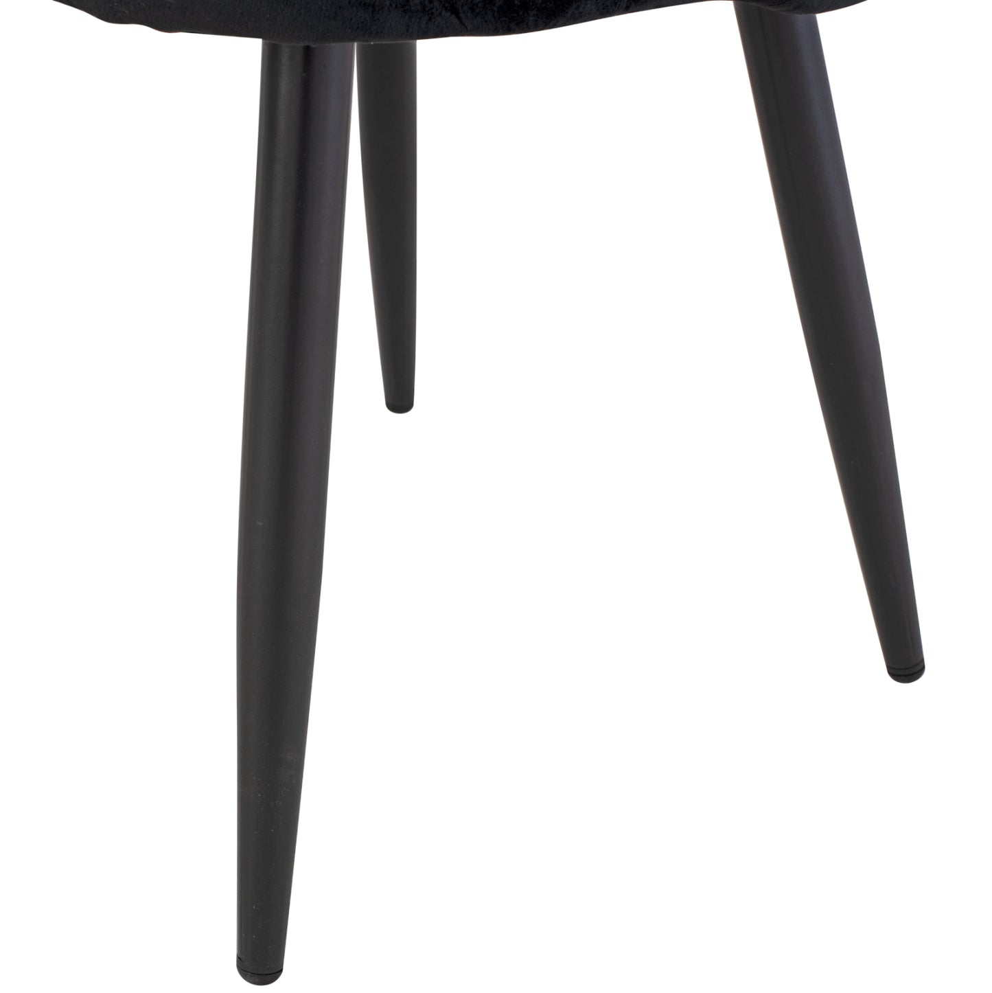 DINING SET 5PCS ODED HM10946.14 CERAMIC TOP-VELVET-METAL--BLACK COLOR