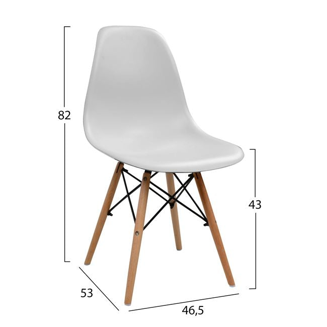 Set Dining Table 5 pieces HM10349.02 Table 120x70x76,5 cm & Chairs Twist