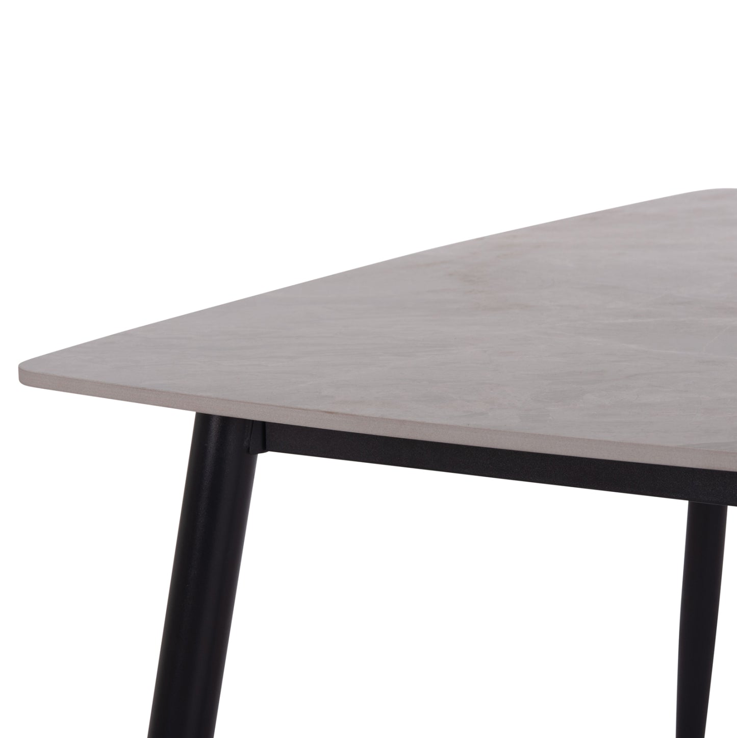 DINING SET 5PCS CORNEL HM10943.01 GREY MARBLE TOP-GREY FABRIC