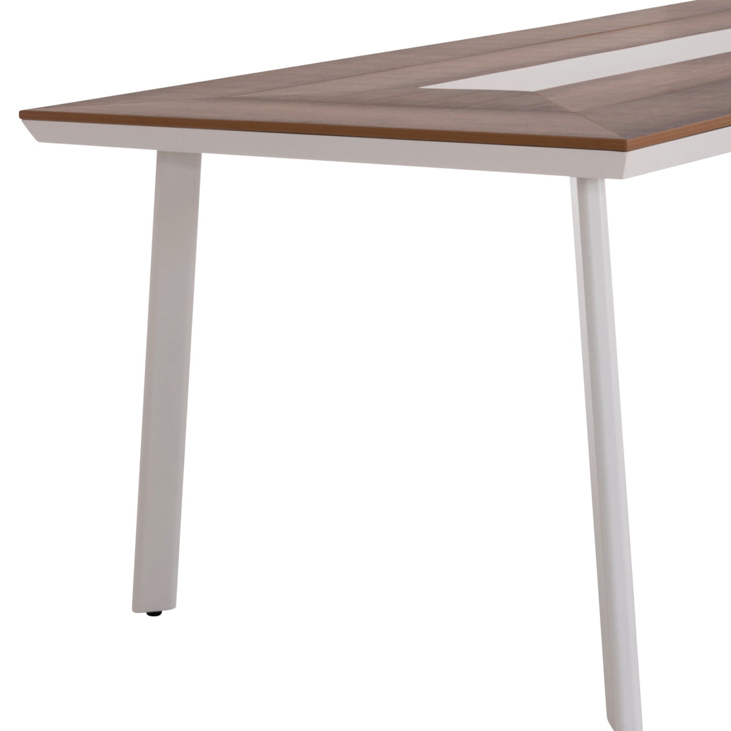 OUTDOOR DINING SET 7PCS ELARA HM10827.02 ALUMINUM IN WHITE--POLYWOOD