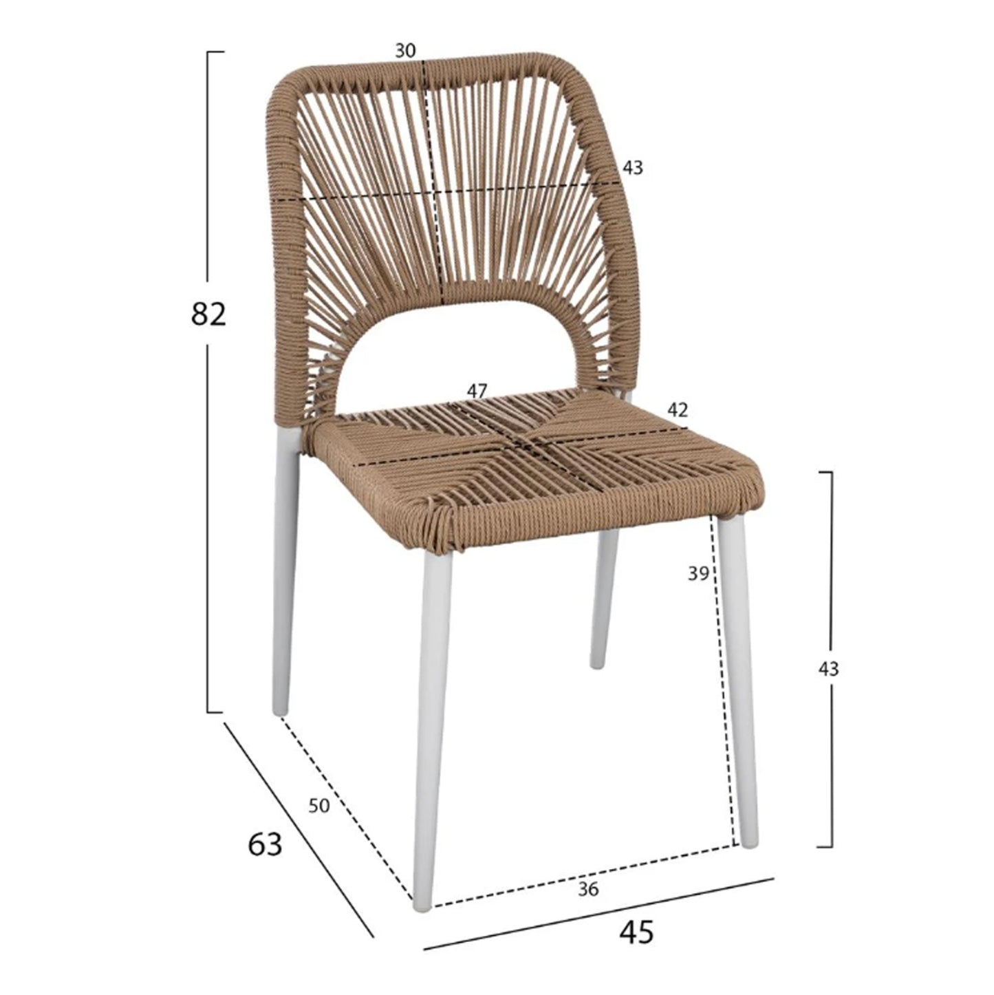OUTDOOR DINING SET 6PCS TAWNEE HM21108 WITH TABLE-BENCH-ARMCHAIRS & CHAIRS