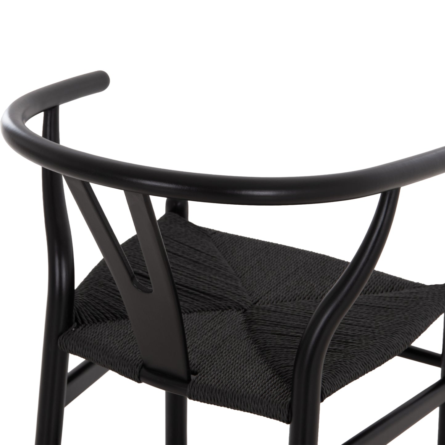 BAR STOOL BRAVE HM9405.04 WITH WISHBONE BACK-BEECH WOOD-BLACK 48x53x100Hcm.