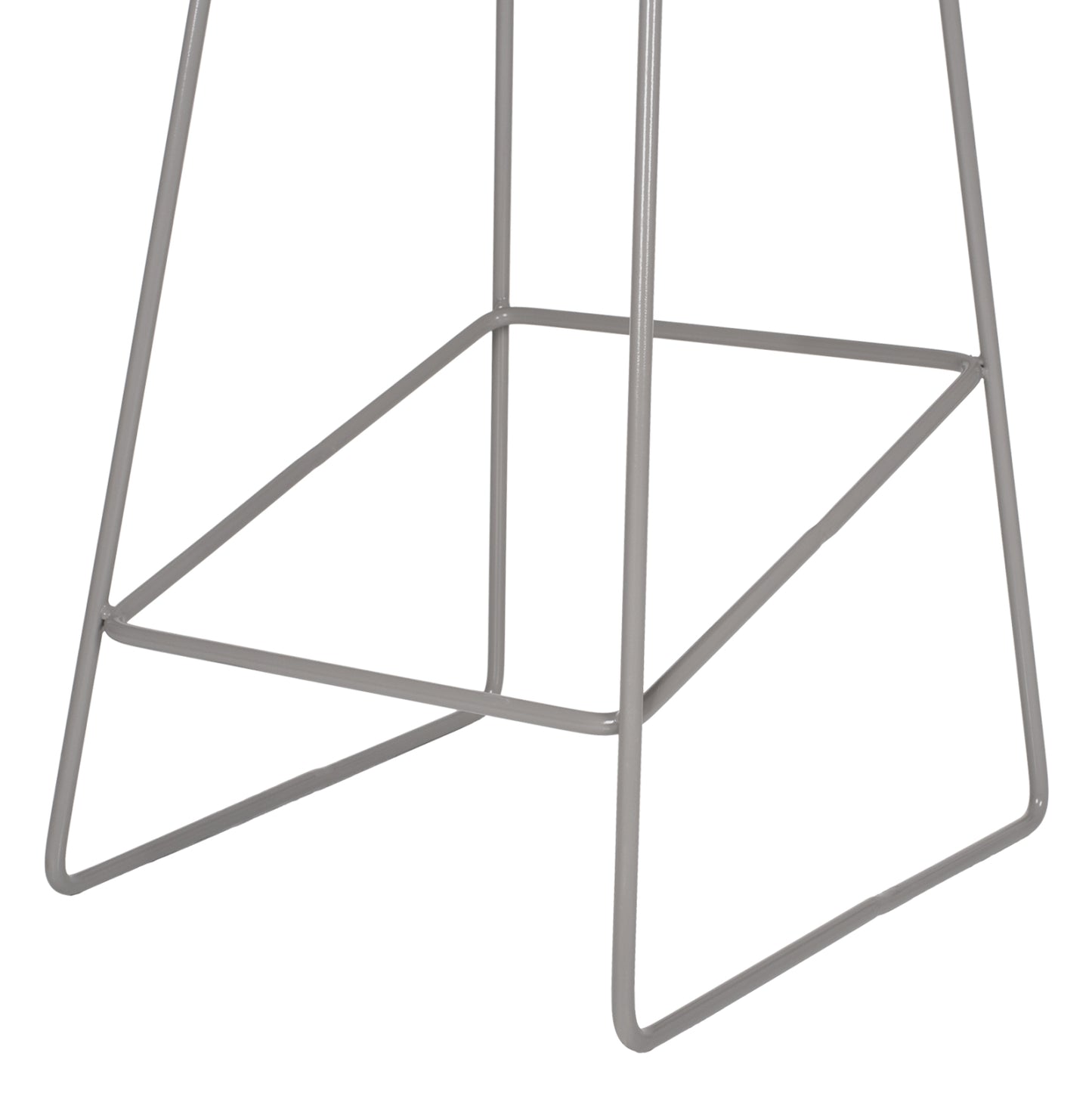 Metallic Stool HM8450.10 with grey seat PP 47x47x83cm