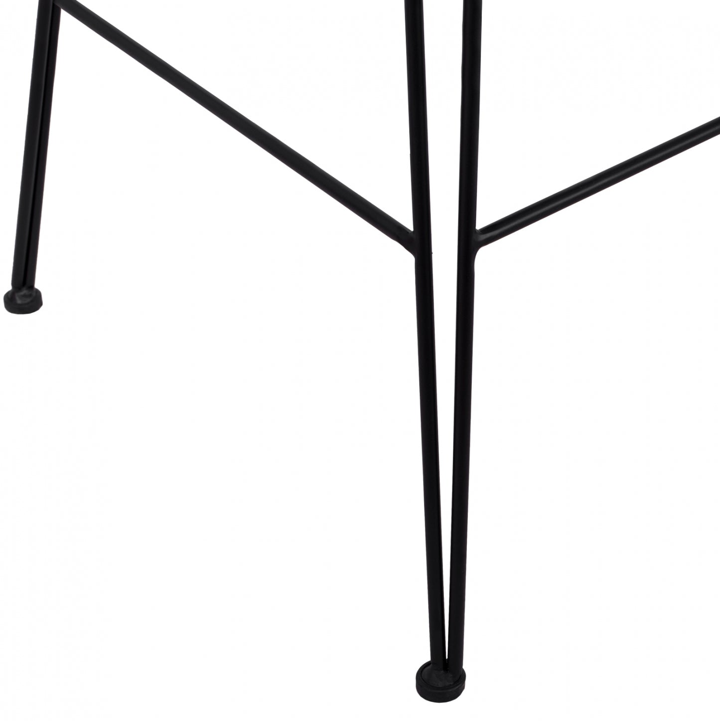 Metallic Stool with pillow Allegra HM5452 with wicker in beige color 56x60x109cm