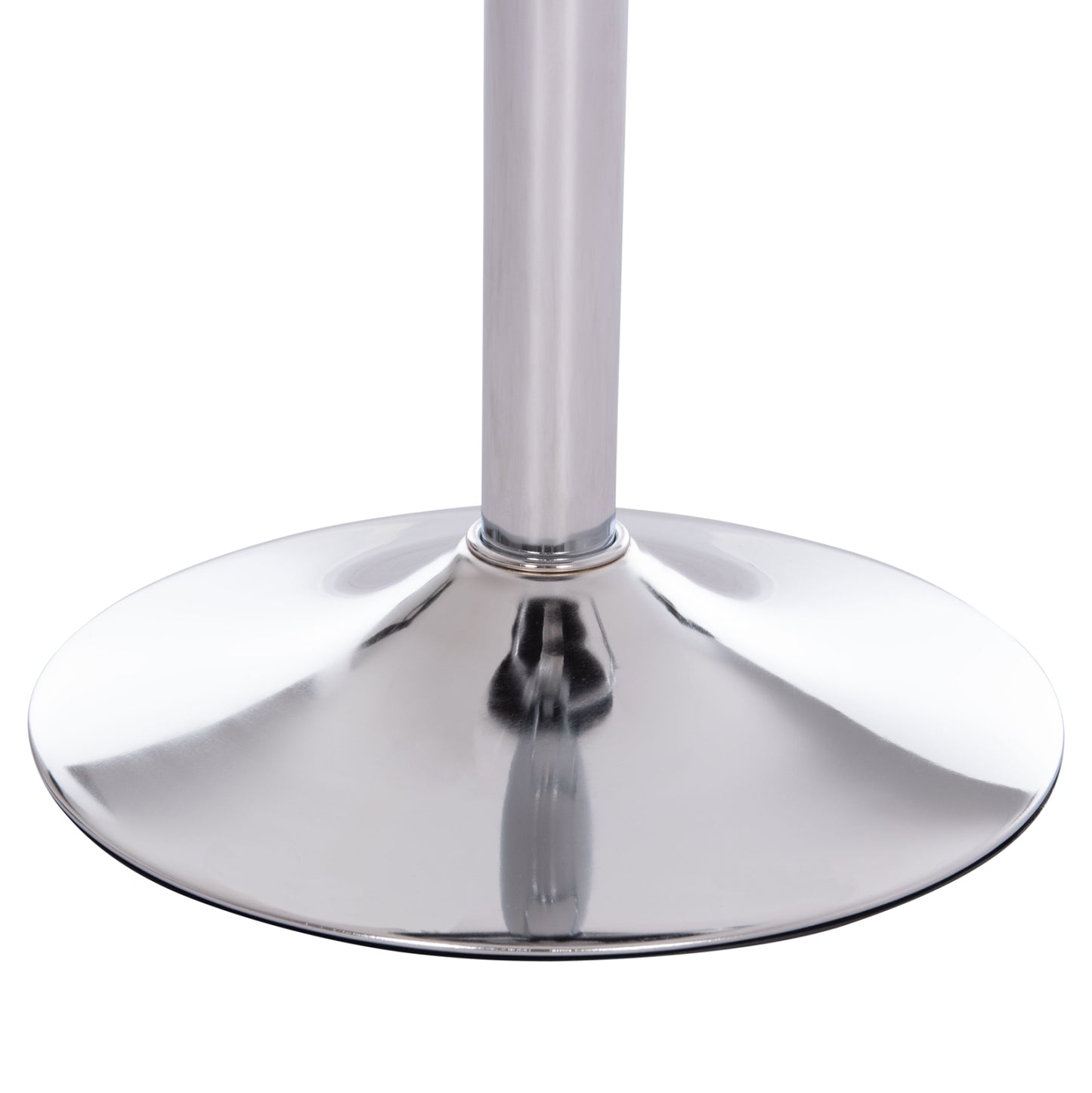 BAR STOOL ROSE HM204.21 CHROMED BASE & SUSPENSION & BLACK PU 48x45x105Hcm.