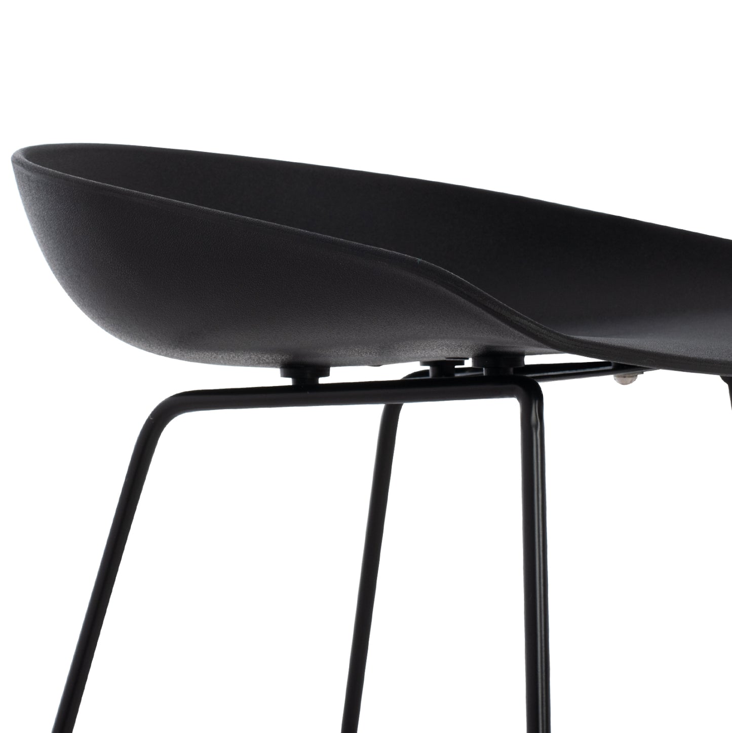 BAR STOOL HM9299.02, BLACK, MEDIUM HEIGHT, 44x44x74