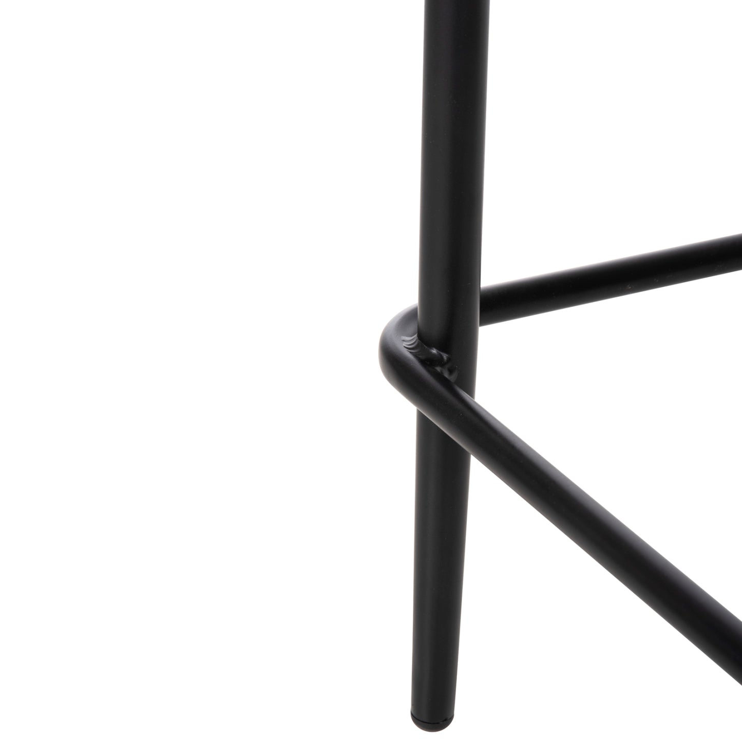 BAR STOOL MEDIUM HEIGHT EULO HM6087.03 ALUMINUM BLACK-SYNTHETIC RATTAN 60x56,5x99Hcm.