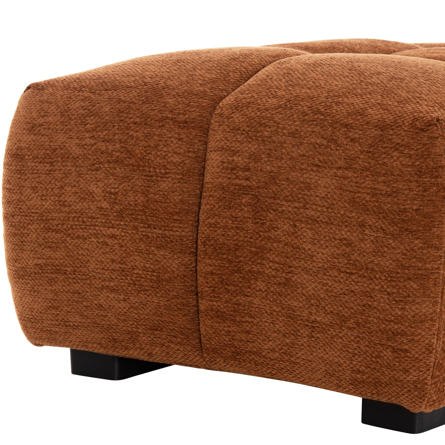 FOOT STOOL COVEN HM3342.02 BRICK RED FABRIC 100x65x37Hcm.