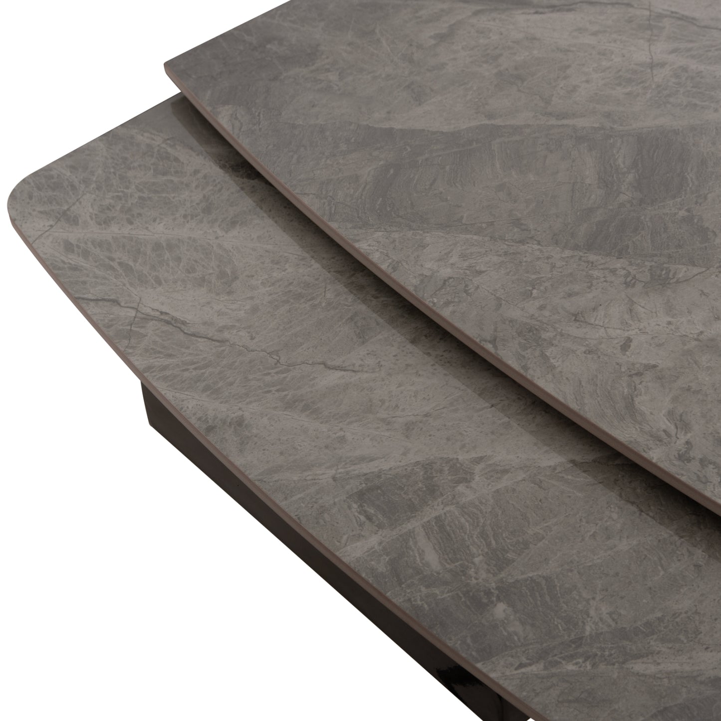 DINING TABLE EXTENDABLE HOKU HM18410 CERAMIC TOP IN GREY MARBLE COLORING 165/240x90x75Hcm.